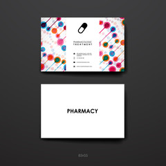 Set of brochure, poster design templates in DNA molecule style