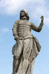 Fototapeta na wymiar Statue on Piazza of Prato della Valle, Padua, Italy.