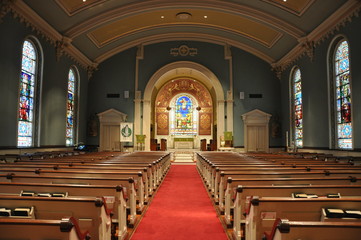 empty church in USA 