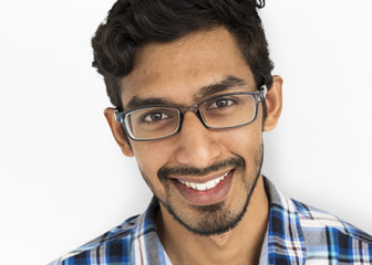 Obraz premium Indian Man Close Up Studio Concept