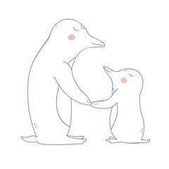 Pinguin Mother and Child