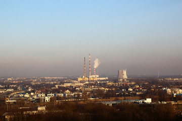 Industrial landscape. Krakow, Poland