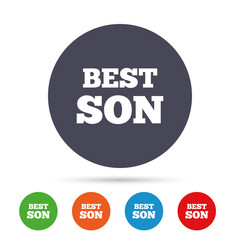 Best son sign icon. Award symbol.