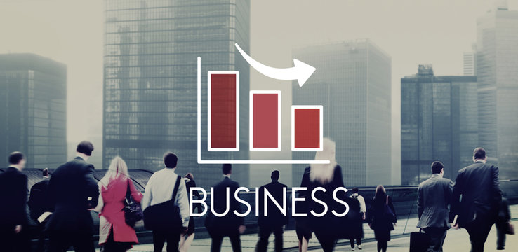 Recession Decrease Business Barchart Concept