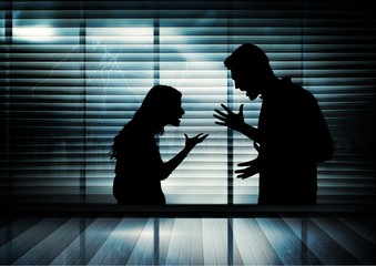 Digital composite of loving couple 