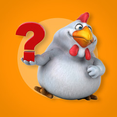 Fun chicken - 3D Illustration