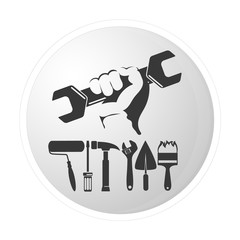 Wrench in hand and other tools