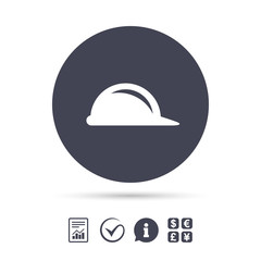 Hard hat sign icon. Construction helmet symbol.