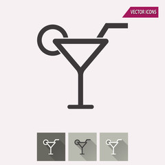 Cocktail - vector icon.