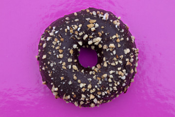 donuts from chocolate on bottom pink