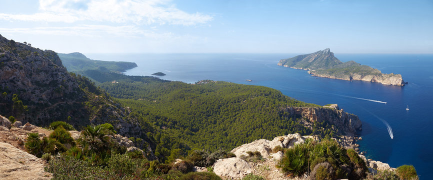Dracheninsel auf Mallorca, Tramuntana Panorama, Spain