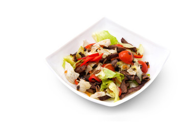 Salad of meat with vegetables
