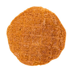 Homemade biscuit isolated on white background, top view