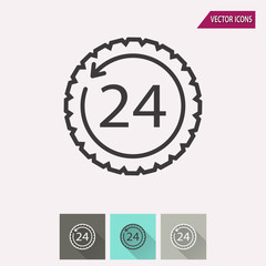 24 hour service - vector icon.