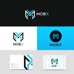 Abstract X letter logo brand design company vector sign