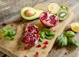 fresh fruit on the table