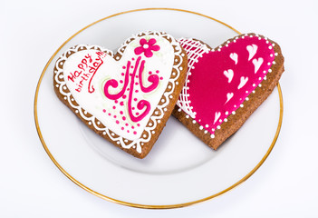Holiday gift -imbirnye gingerbread with icing