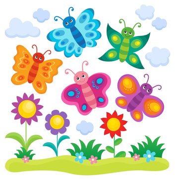 Stylized butterflies theme image 1