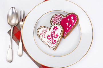 Holiday gift -imbirnye gingerbread with icing