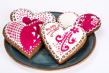 Holiday gift -imbirnye gingerbread with icing