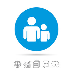 Group of people sign icon. Share symbol.