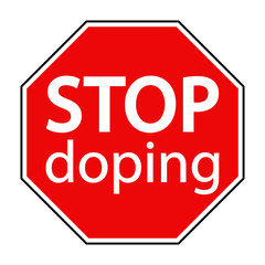 red octagonal sign stop doping