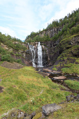 A nice waterfall in Skjervet in western Norway