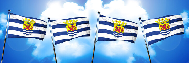 Zeeland flag, 3D rendering