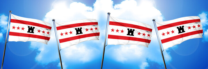 Drenthe flag, 3D rendering