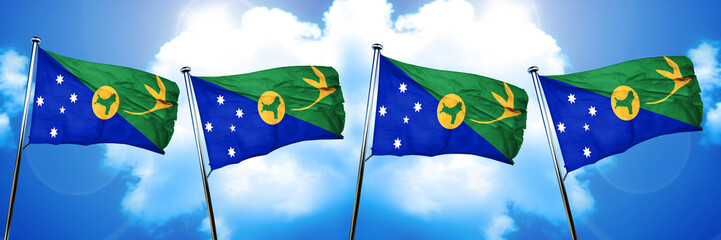 Christmas island flag, 3D rendering