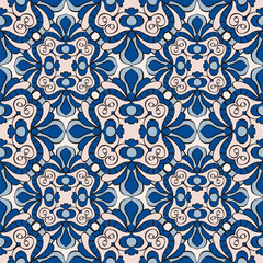 Seamless vintage pattern in beautiful colors. Vector background