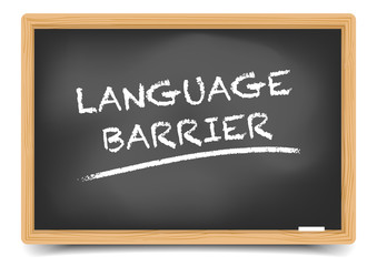 Obraz premium Blackboard Language Barrier