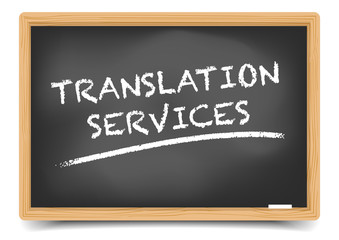 Obraz premium Blackboard Translation Service
