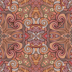 Abstract vector decorative ethnic hand drawn sketchy contour sea