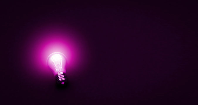 Glühbirne im Dunkeln - Konzept Idee, Vision, Elektrizität