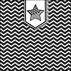 silhouette pattern with zig zag texture vector illustration