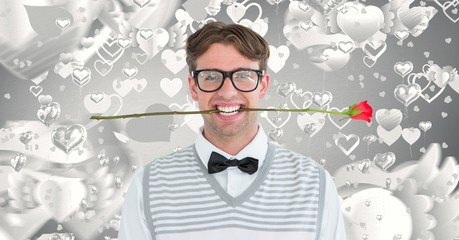 Digital composite of loving couple