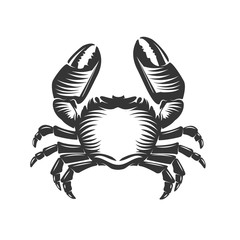 Crab icon isolated on white background.