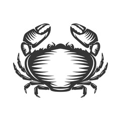 Crab icon isolated on white background.