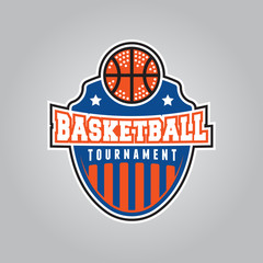 basketball tournament logo. modern sport emblem