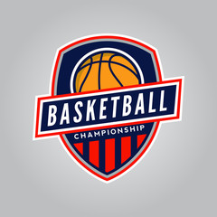 basketball championship logo. modern sport emblem