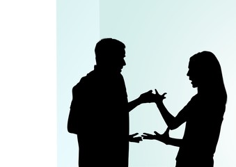 Digital composite of loving couple