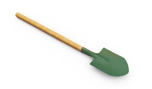 realistic 3d render of shovel