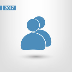 people icon, vector illustration. Flat design style