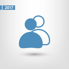 people icon, vector illustration. Flat design style