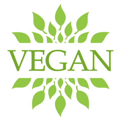 Vegan Leaves Green Circular 