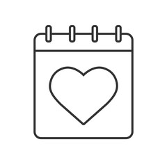 Valentine's Day linear icon
