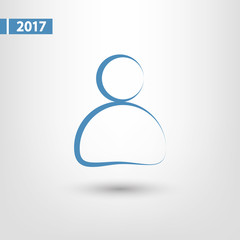 Business man icon, vector illustration. Flat design style