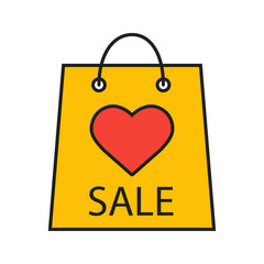 Valentine's Day sale color icon