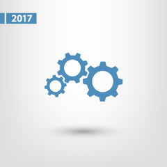gears icon, vector illustration. Flat design style 
